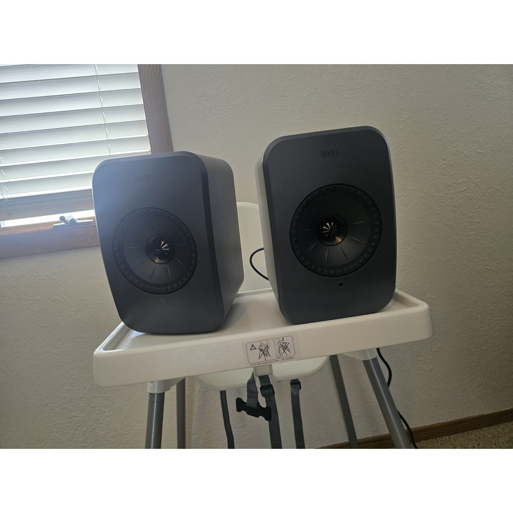 KEF LSX II LT Wireless Speakers - Graphite Grey (Pair) open box